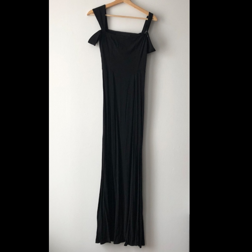 Reformation black maxi dress